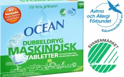Maskindisktabletter Ocean Dubbeldryg 100-p