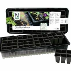 Minidrivhus Nelson Garden L inkl 8x6st krukceller 57x24cm