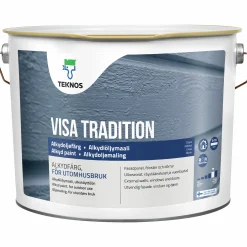 Målarfärg Teknos Visa Tradition vit Utomhus 10L