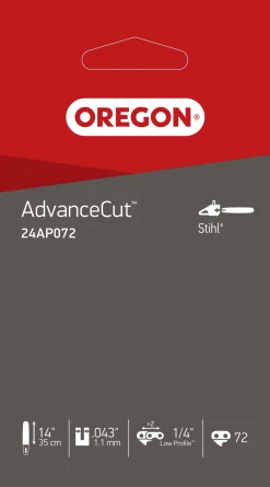Motorsågskedja Oregon AdvanceCut 24AP 14" 1/4" 1,1mm 72dl
