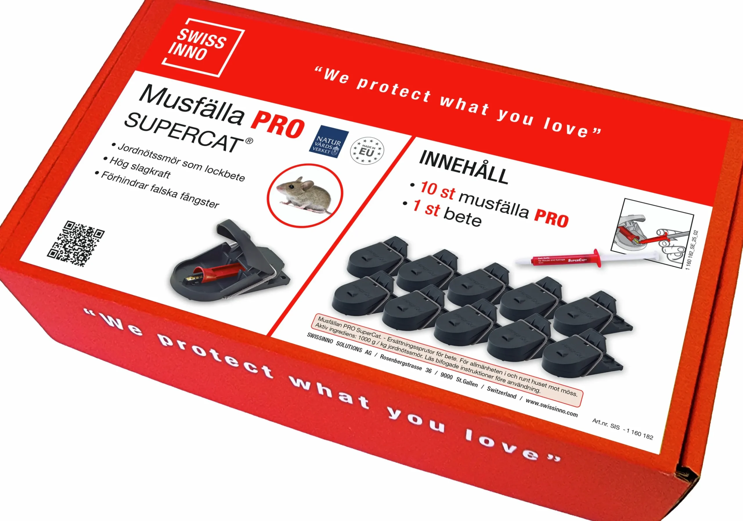 Musfälla Swissinno SuperCat Pro 10-p +bete