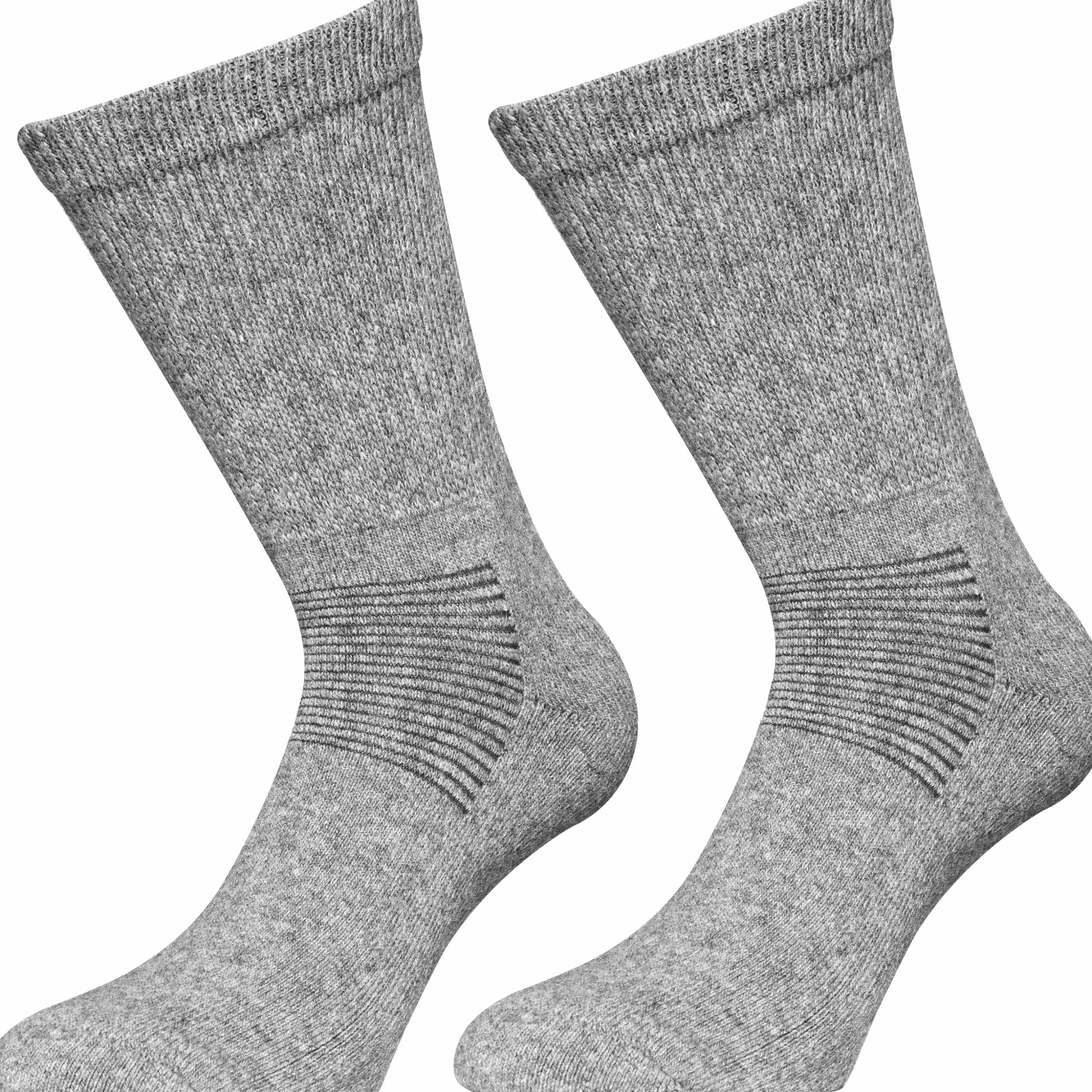 Outdoorsockor G1880 Ribbad med Ull Unisex Svart 2-p