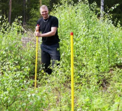 Plastspets Kebastolpen för rågångsstolpe Blå 20-p