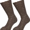 Raggsockor G1880 Mörk Brunmelerad 40/45