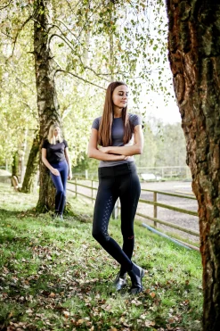 Ridtights Covalliero Equona Helskodd Junior Svart