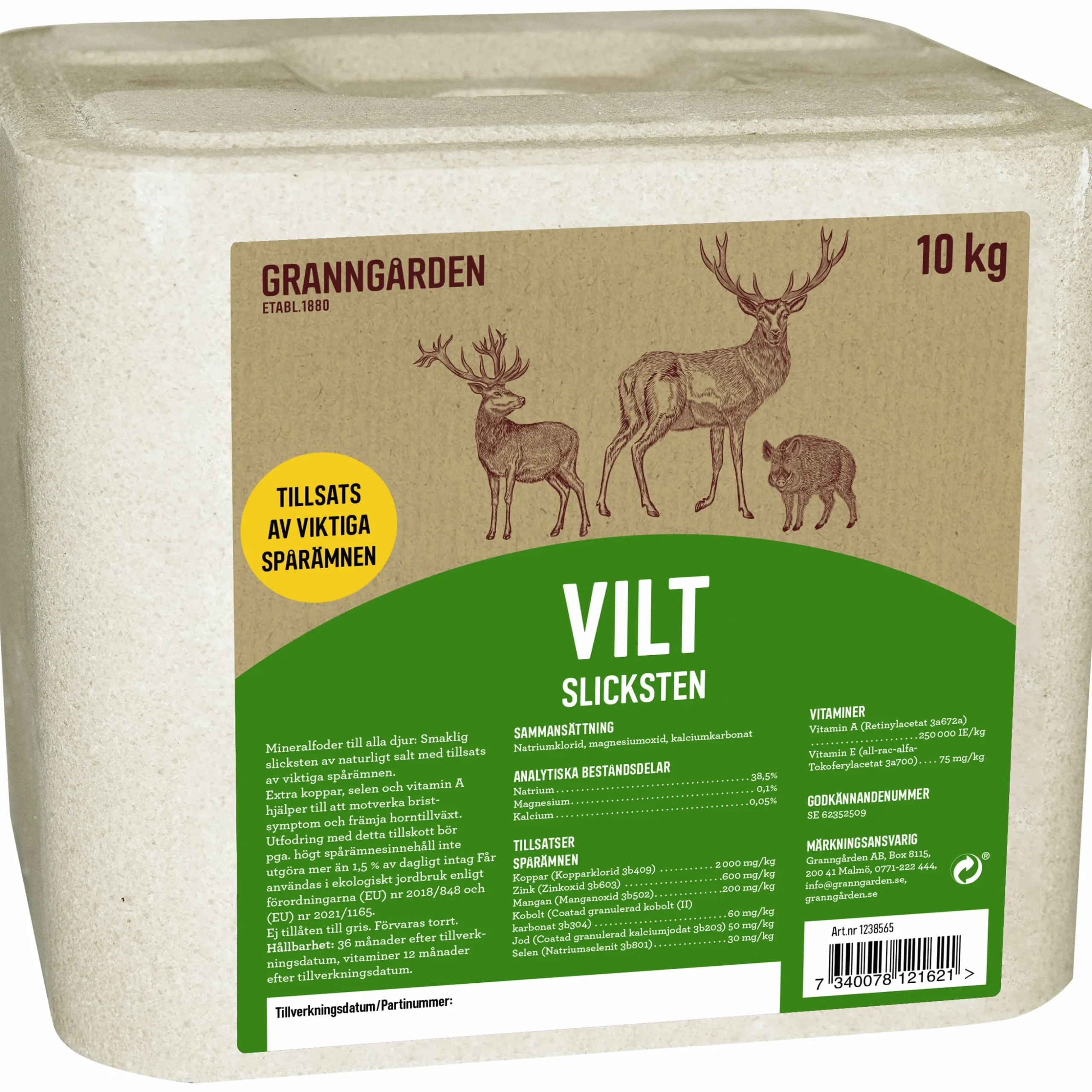 Slicksten Granngården Vilt 10kg