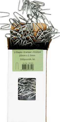 Stängselkrampor Nordic Fence 25x2,5mm 500-p
