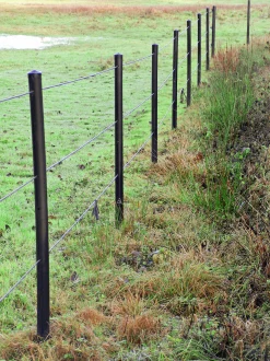 Stängselstolpe EquiSafe rund plast 65mm 1,8m svart