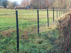 Stängselstolpe EquiSafe rund plast 65mm 1,8m svart
