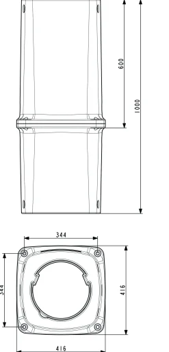 Termorör LaGée Thermo Golv Grå 1000mm
