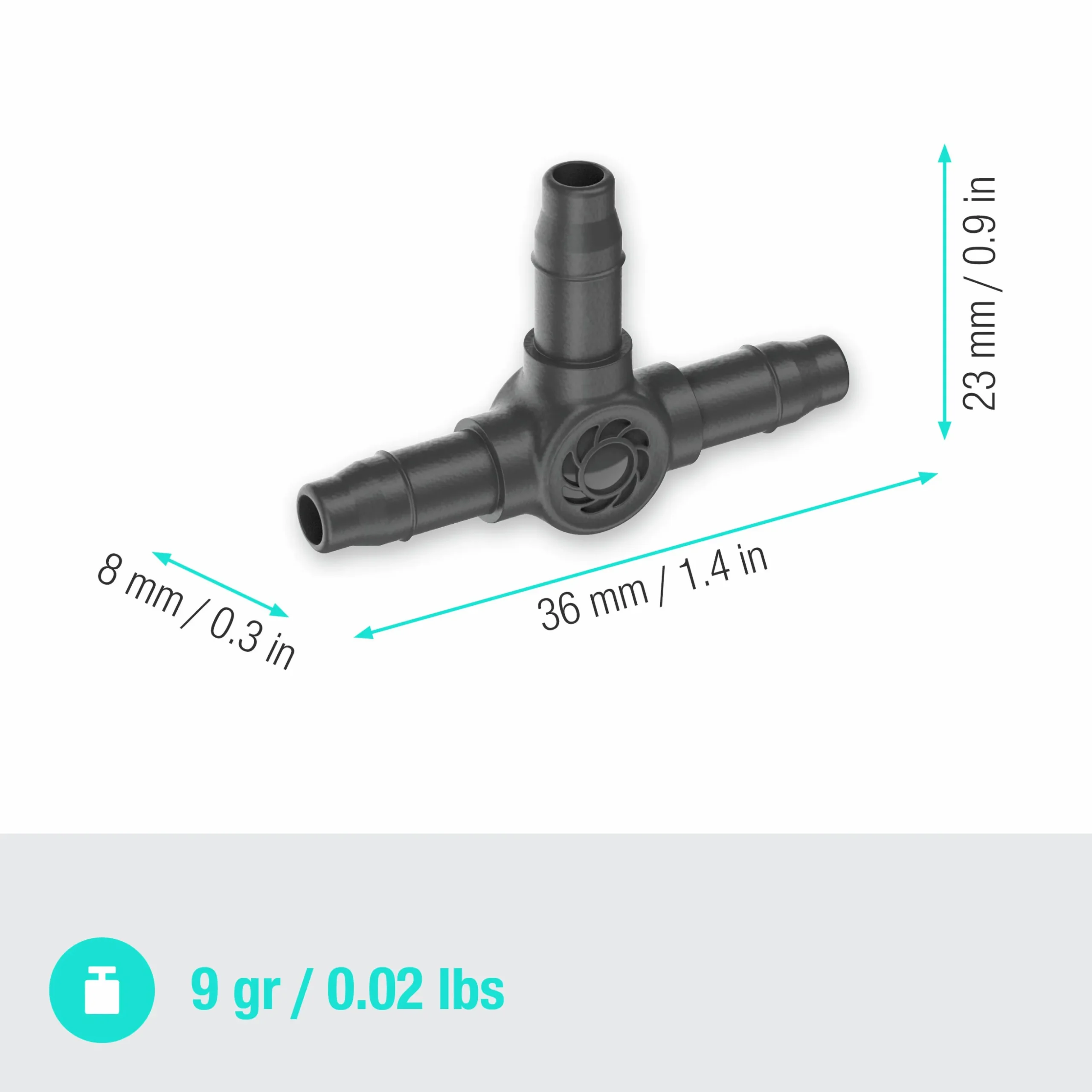 T-koppling Gardena MicroDrip 3/16" 10-p