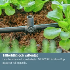 T-koppling Gardena MicroDrip m spridarfäste 3/16