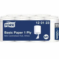 Torkpapper Tork Basic 1-lagers M1 11 rullar x 120 m (120123)