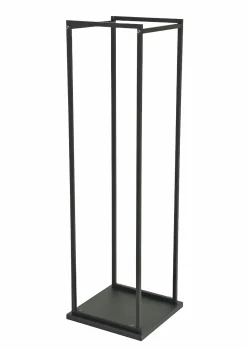 Vedstaplare Vastbo med bottenplatta svart 112cm