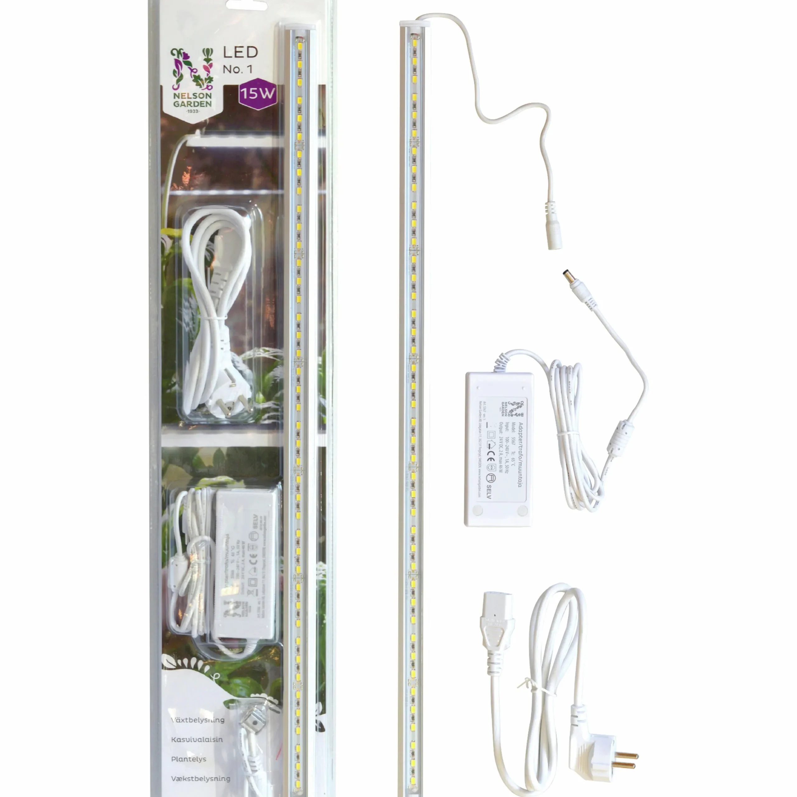 Växtbelysning Nelson Garden LED-ramp m adapter No1 15W