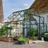 Växthus+Sockel Halls Qube+ 88 Svart 6,6m²